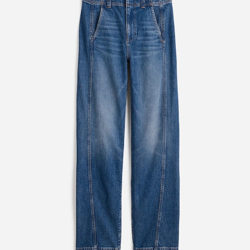 NWT Madewell TAPERED DENIM TROUSERS IN CONCHO WASH, size 26 - Picture 6 of 10